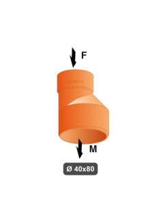 Aumento in superplastica Ø 40x80 mm arancione pluviale