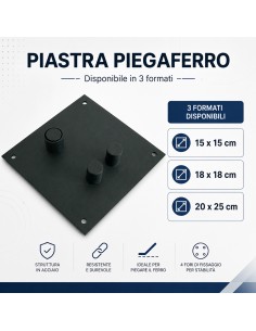 AUSONIA Piastra Piegaferro in Acciaio In Diversi Formati 2