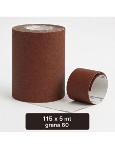 Carta Vetrata Abrasiva Grana 60 Rotolo 115x5m
