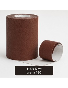 Carta Vetrata Abrasiva Grana 180 Rotolo 115x5m
