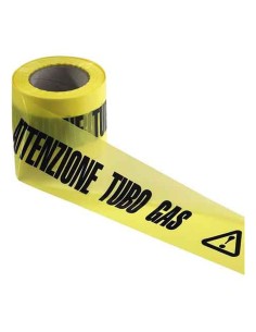Nastro segnaletico Attenzione Tubo Gas h.10 cm x 200 m