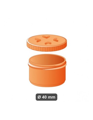 Tappo ispezione a vite Ø40mm superplastica arancio