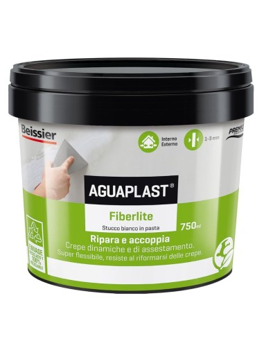 AGUAPLAST FIBERLITE Stucco Per Crepe Dinamiche E Cavillature Finitura Liscia 750 ml