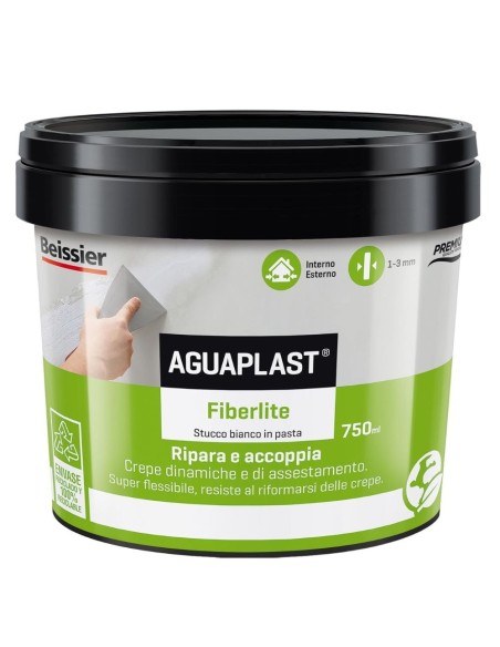 AGUAPLAST FIBERLITE Stucco Per Crepe Dinamiche E Cavillature Finitura Liscia 750 ml