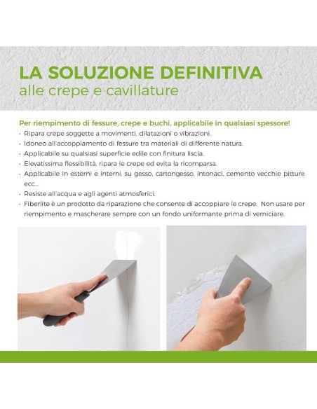 AGUAPLAST FIBERLITE Stucco Per Crepe Dinamiche E Cavillature Finitura Liscia 750 ml