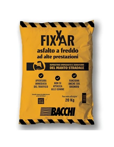 Bacchi FIXXAR Asfalto A Freddo Ad Alte Prestazioni In Sacco Da 20 KG 