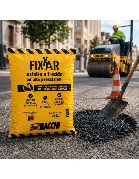 Bacchi FIXXAR Asfalto A Freddo Ad Alte Prestazioni In Sacco Da 20 KG 