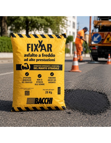 Bacchi FIXXAR Asfalto A Freddo Ad Alte Prestazioni In Sacco Da 20 KG 