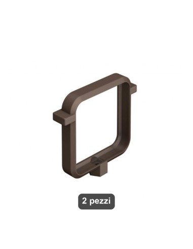 Collare quadrato 80x80 mm marrone, 2 pezzi