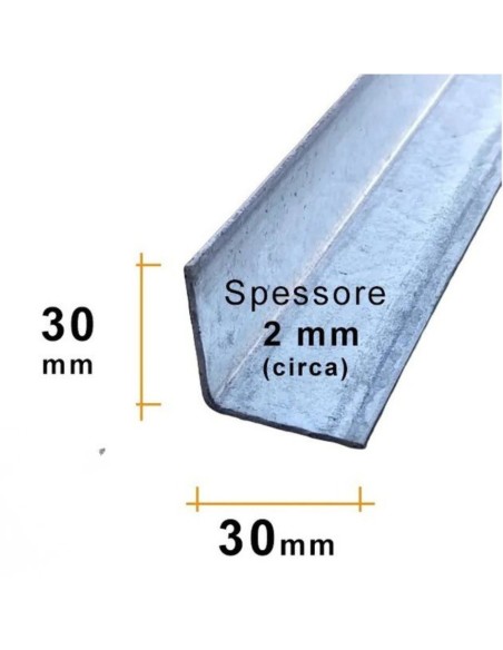 Staffa in ferro 30x30 mm per fissaggi edili