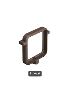 Collare quadrato 100x100 mm marrone conf. 2 pz
