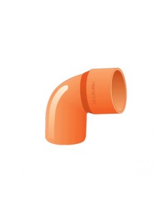 Curva PVC pluviale Ø 80 mm 87° color rame chiusa