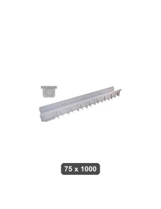 Canaletta PVC Panama-X Nera 130x40x1000 mm Senza Griglia