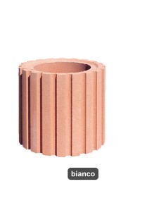 Colonnina rigata idrofugata 25x25x25 cm cemento bianco