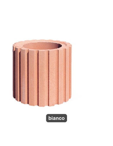 Colonnina rigata idrofugata 25x25x25 cm cemento bianco