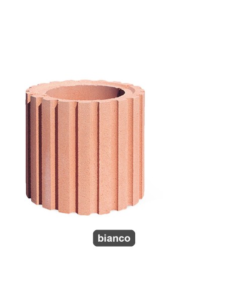Colonnina rigata idrofugata 25x25x25 cm cemento bianco
