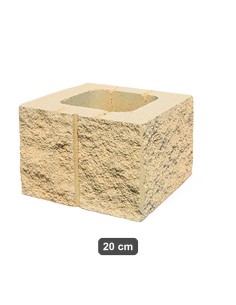 Colonna splittata idrofugata 30x30xh.20 cm cemento giallo