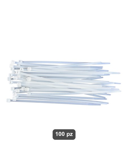 Fascette Stringicavo Bianche 98x2,5 mm Reitool CF100
