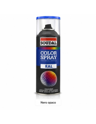 Bomboletta spray nero opaco RAL 9005 H.Q. 400 ml Soudal