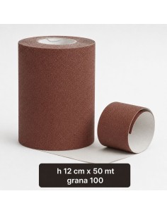 Carta Abrasiva Grana 100 da 12 cm x 50 mt
