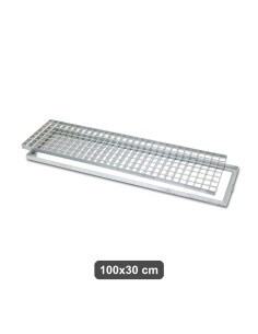 Griglia Zincata con Telaio 100x30 cm per Canale di Drenaggio