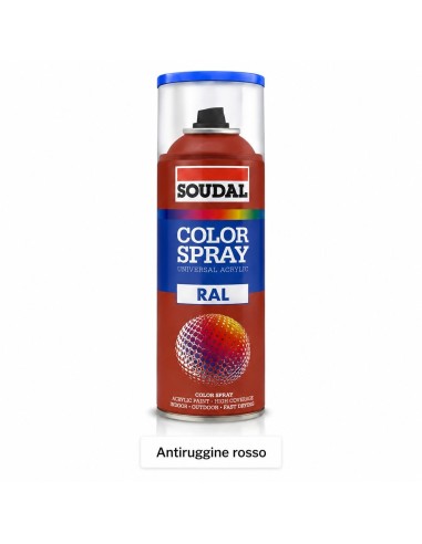 Bomboletta spray antiruggine rosso 400 ml Soudal