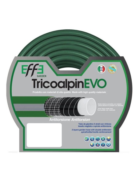 Tubo Irrigazione Tricoalpin Evo 5/8'' x 25 m, Verde Giardino