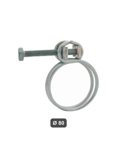 Collare per pluviale Ø 80 alluminio rame blister 2 pz