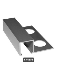 Profilo Jolly quadro alluminio satinato 8,5 mm 2,50 m