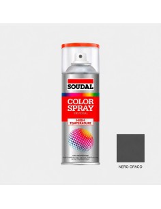 Bomboletta spray nero opaco alte temperature 400 ml Soudal