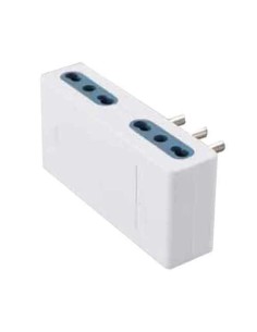 Adattatore quadruplo spina 10A con 4 prese 2P+T