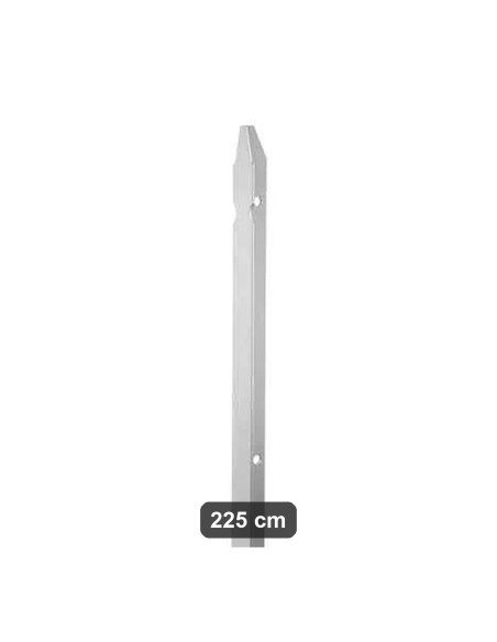 Paletto zincato a T h. 225 cm per recinzione rete T30