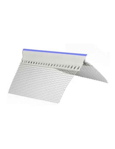 Paraspigolo PVC rete 100x100 mm rompigoccia adesivo blu 2,5 m