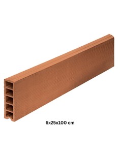 Tavelloni in laterizio 6x25x100 cm per tramezzi e solai