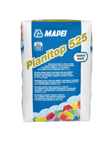 Mapei PLANITOP 525 Rasatura Civile Bianca Per Intonaci Interni Ed Esterni 25 Kg