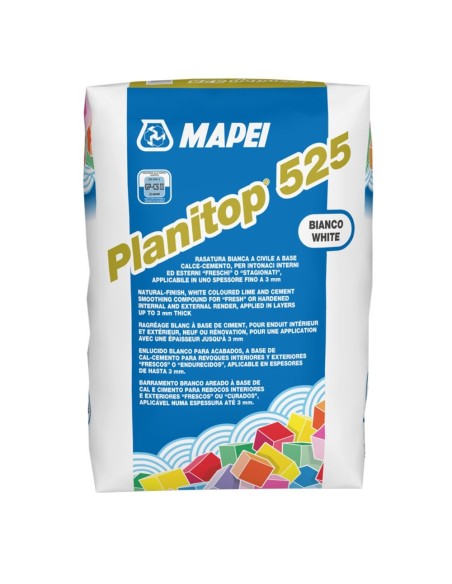 Mapei PLANITOP 525 Rasatura Civile Bianca Per Intonaci Interni Ed Esterni 25 Kg