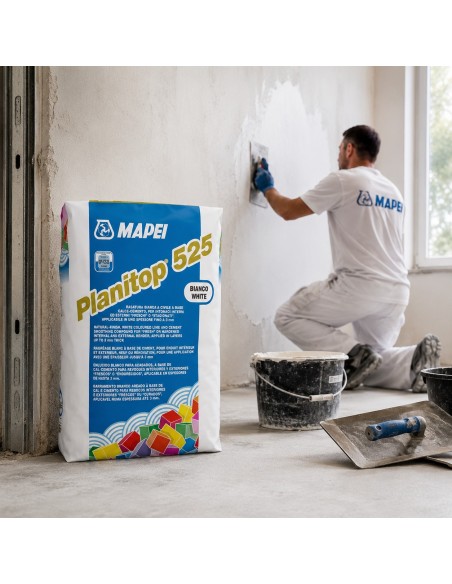 Mapei PLANITOP 525 Rasatura Civile Bianca Per Intonaci Interni Ed Esterni 25 Kg
