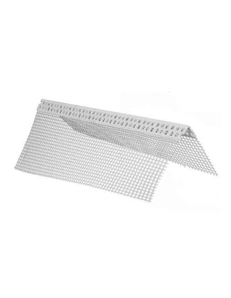 Paraspigolo PVC con rete 100x100 mm angolare 2,5 m