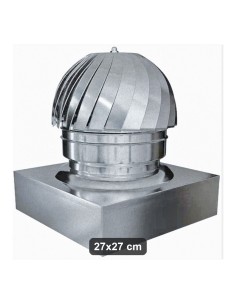 Comignolo Eolico Girevole Zincato 27x27 cm per camini