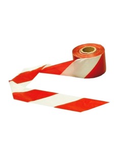 Nastro segnaletico bianco/rosso 200 metri per cantiere