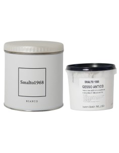 Smalto1968 Multicolore L 0.5 Base Acqua E Gesso Antico L 0.25 Shabby Chic Opaco