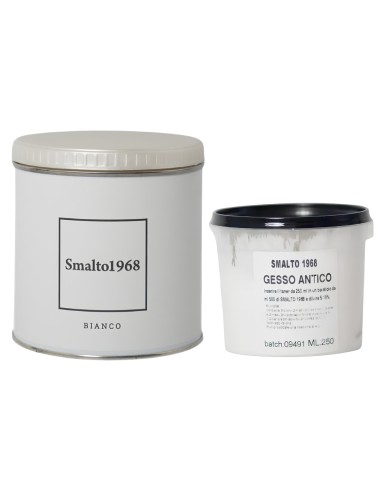 Smalto1968 Multicolore L 0.5 Base Acqua E Gesso Antico L 0.25 Shabby Chic Opaco