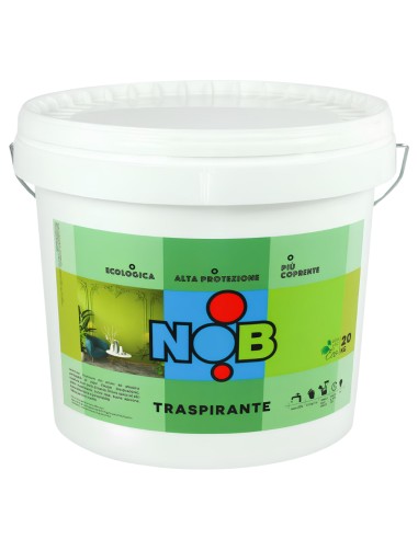 Idropittura Traspirante Ecologica Coprente Semilavabile Interni Bianca Nob