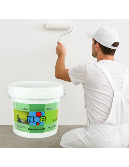 Idropittura Traspirante Ecologica Coprente Semilavabile Interni Bianca Nob