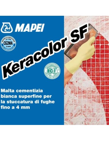 Stucco Fughe Grana Super Fina Keracolor SF 100 Colore Bianco Confezione 5 kg