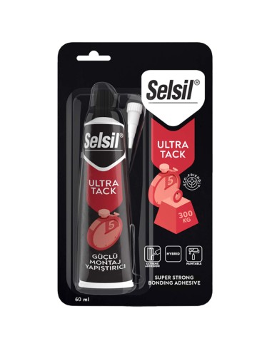Adesivo Siliconico Verniciabile Ultra Tack Bianco Alta Resistenza 60 Ml Selsil