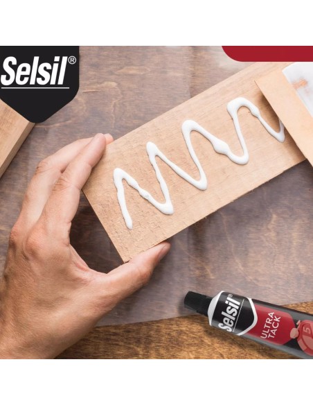 Adesivo Siliconico Verniciabile Ultra Tack Bianco Alta Resistenza 60 Ml Selsil