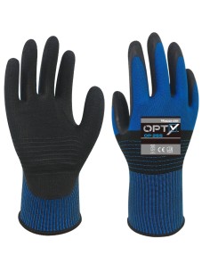 Guanti Lavoro Lattice Opty Resistenza Abrasione Blu Nero  