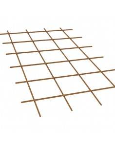 Set Rete Elettrosaldata Ferro Grezzo Ø 5 mm Maglia 20 x 20 cm Fogli 1,5 x 1 m 2