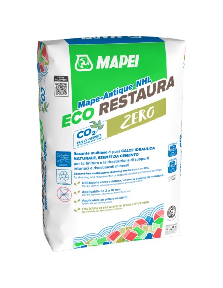 Intonaco Rasante Mape-Antique NHL Eco Restaura Alta Traspirabilità Sacco 25 Kg 